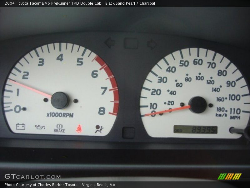 Black Sand Pearl / Charcoal 2004 Toyota Tacoma V6 PreRunner TRD Double Cab