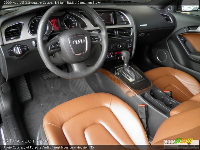 Brilliant Black / Cinnamon Brown 2009 Audi A5 3.2 quattro Coupe