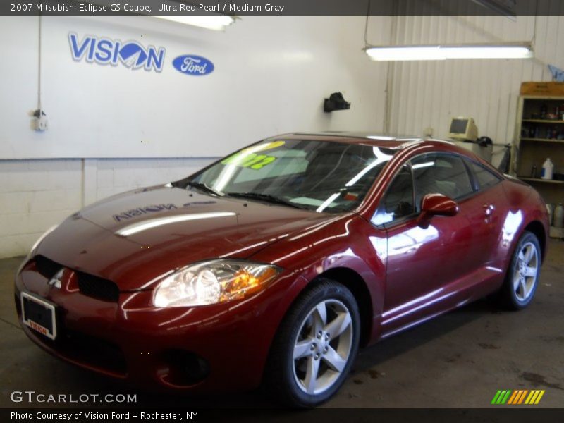 Ultra Red Pearl / Medium Gray 2007 Mitsubishi Eclipse GS Coupe