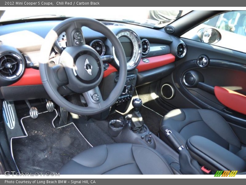  2012 Cooper S Coupe Carbon Black Interior