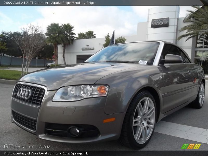 Alpaka Beige Metallic / Beige 2009 Audi A4 2.0T Cabriolet