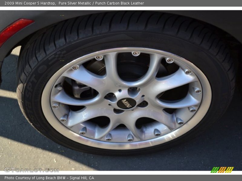 Pure Silver Metallic / Punch Carbon Black Leather 2009 Mini Cooper S Hardtop