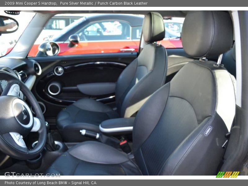 Pure Silver Metallic / Punch Carbon Black Leather 2009 Mini Cooper S Hardtop