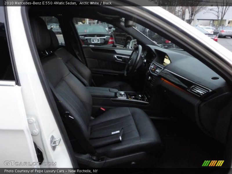 Arctic White / Black 2010 Mercedes-Benz E 550 4Matic Sedan