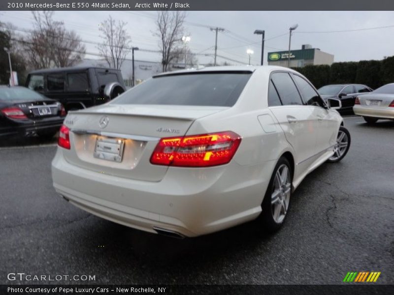 Arctic White / Black 2010 Mercedes-Benz E 550 4Matic Sedan