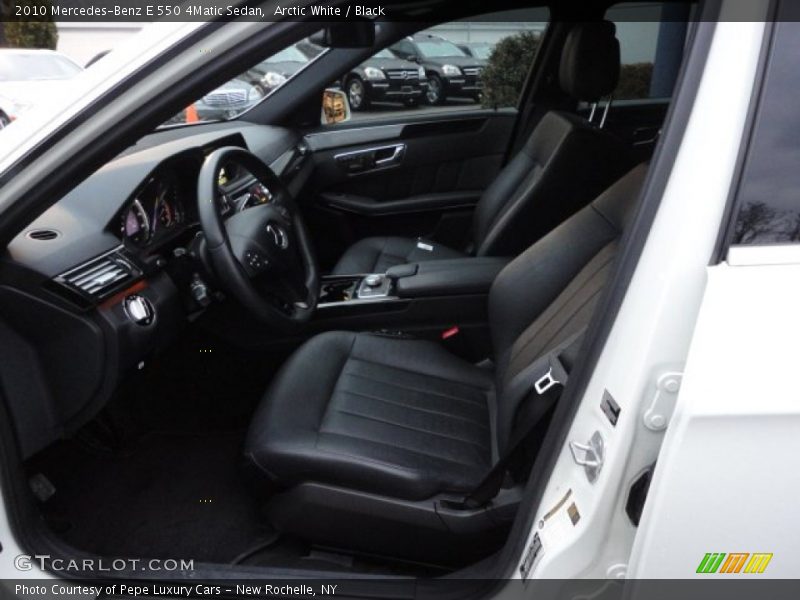 Arctic White / Black 2010 Mercedes-Benz E 550 4Matic Sedan