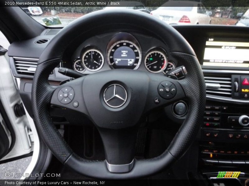 Arctic White / Black 2010 Mercedes-Benz E 550 4Matic Sedan