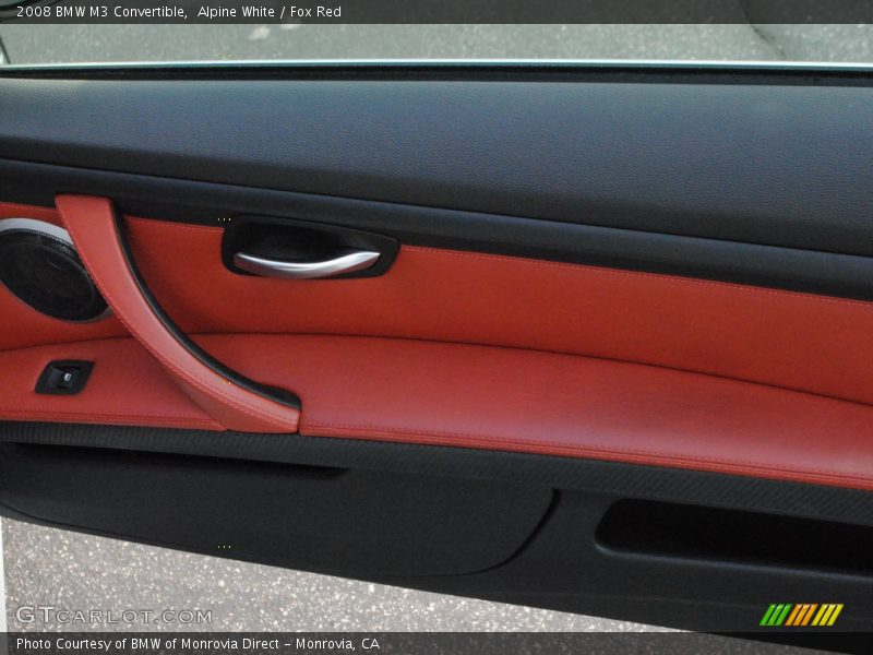 Alpine White / Fox Red 2008 BMW M3 Convertible