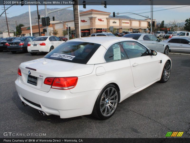 Alpine White / Fox Red 2008 BMW M3 Convertible