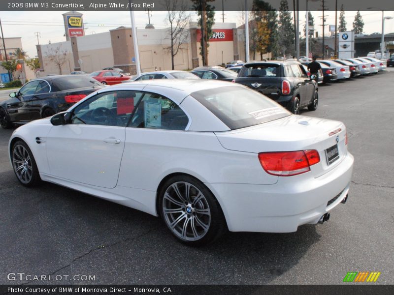 Alpine White / Fox Red 2008 BMW M3 Convertible