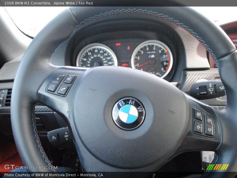 Alpine White / Fox Red 2008 BMW M3 Convertible