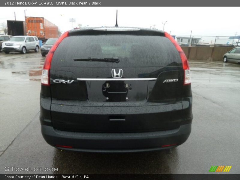 Crystal Black Pearl / Black 2012 Honda CR-V EX 4WD