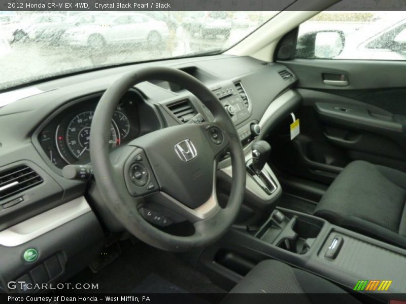 Crystal Black Pearl / Black 2012 Honda CR-V EX 4WD
