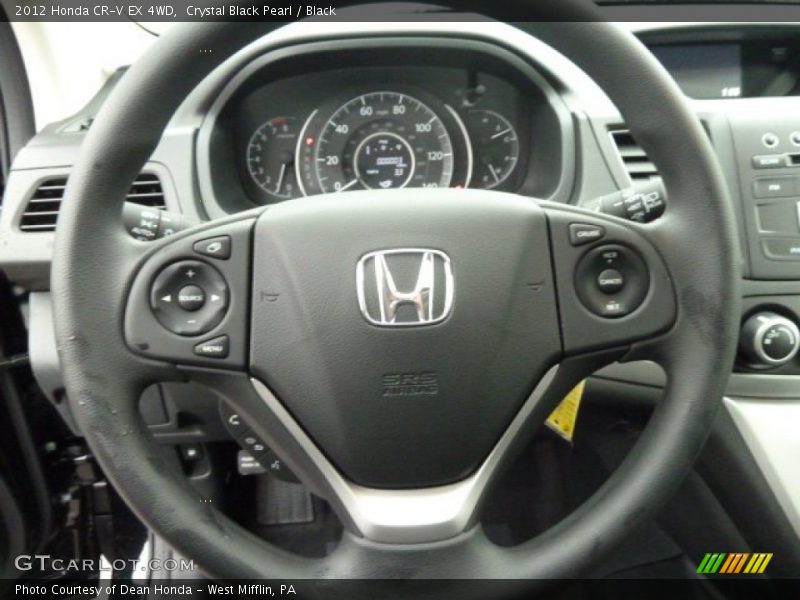 Crystal Black Pearl / Black 2012 Honda CR-V EX 4WD