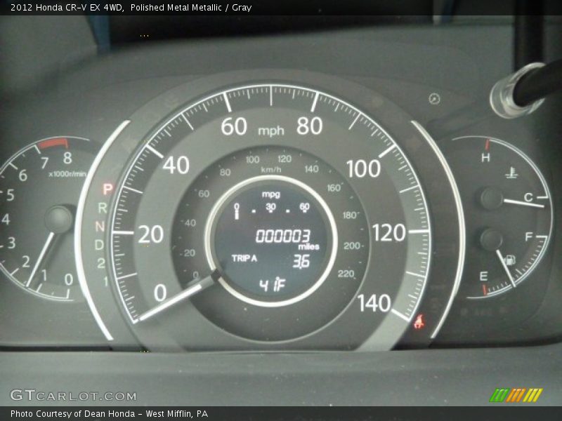 Polished Metal Metallic / Gray 2012 Honda CR-V EX 4WD