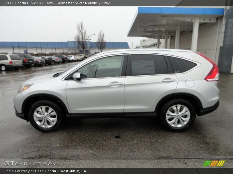 Alabaster Silver Metallic / Gray 2012 Honda CR-V EX-L 4WD