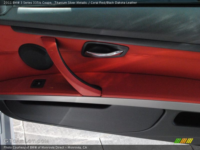 Titanium Silver Metallic / Coral Red/Black Dakota Leather 2011 BMW 3 Series 335is Coupe