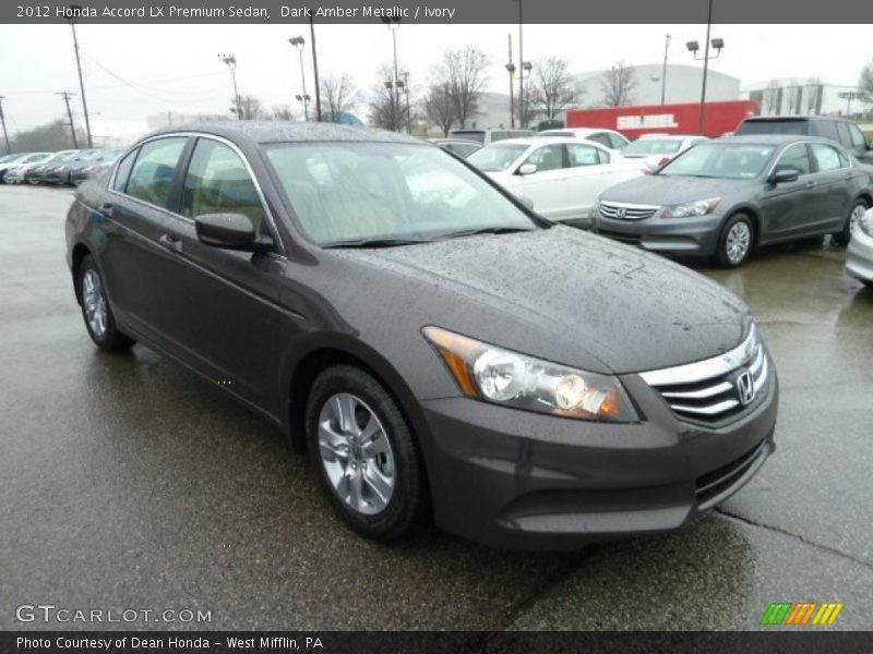 Dark Amber Metallic / Ivory 2012 Honda Accord LX Premium Sedan