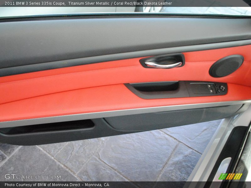 Titanium Silver Metallic / Coral Red/Black Dakota Leather 2011 BMW 3 Series 335is Coupe