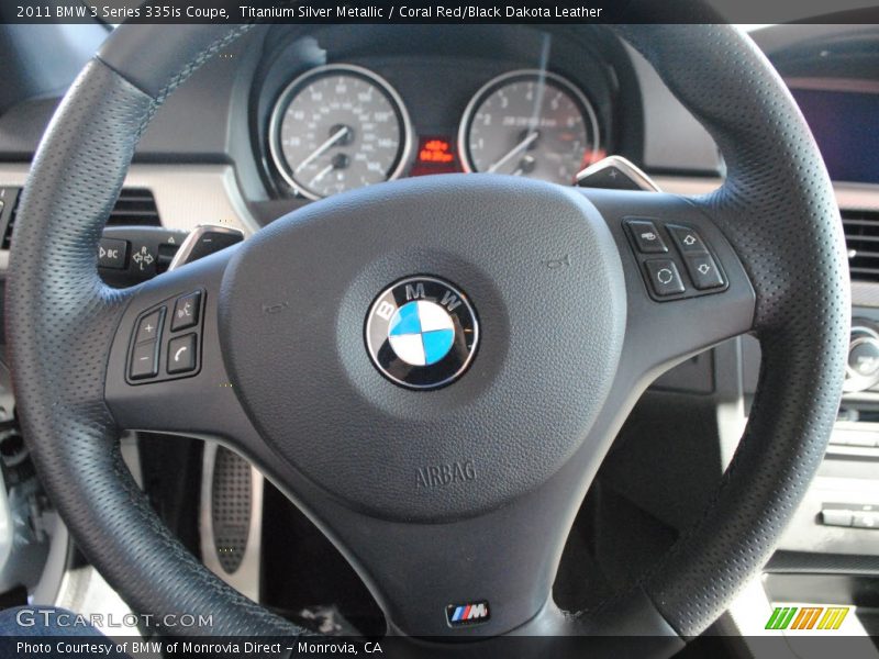 Titanium Silver Metallic / Coral Red/Black Dakota Leather 2011 BMW 3 Series 335is Coupe
