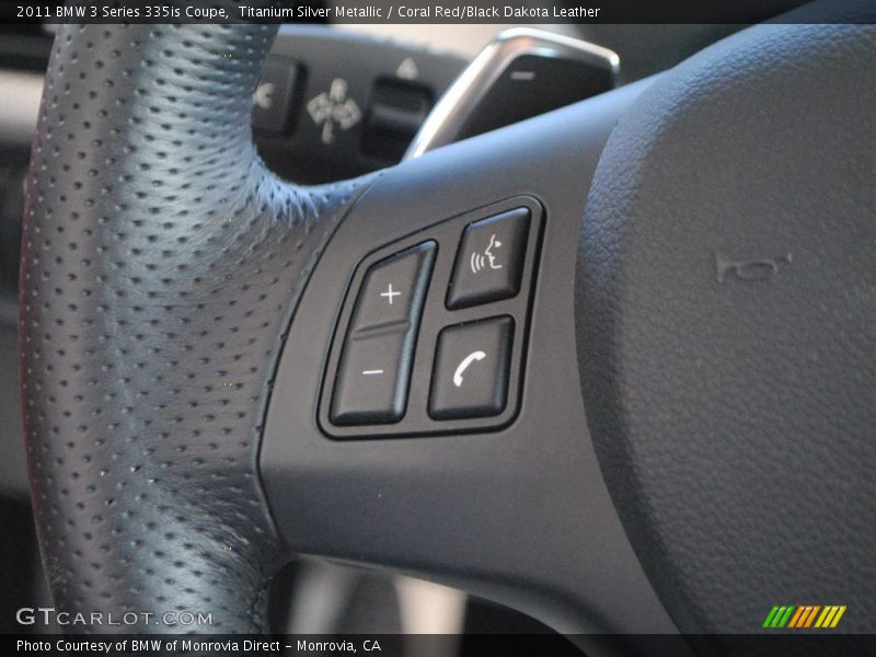 Titanium Silver Metallic / Coral Red/Black Dakota Leather 2011 BMW 3 Series 335is Coupe
