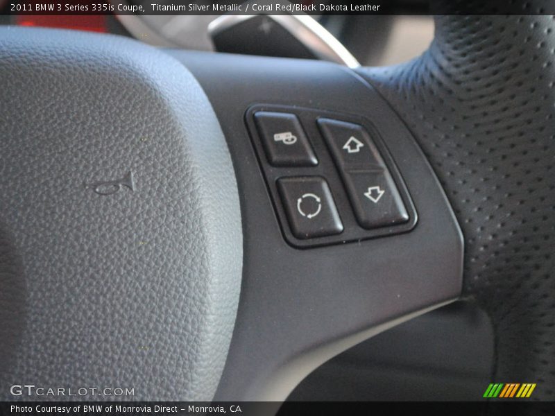 Titanium Silver Metallic / Coral Red/Black Dakota Leather 2011 BMW 3 Series 335is Coupe
