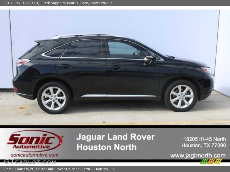 Black Sapphire Pearl / Black/Brown Walnut 2010 Lexus RX 350