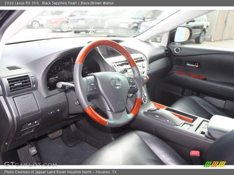 Black Sapphire Pearl / Black/Brown Walnut 2010 Lexus RX 350