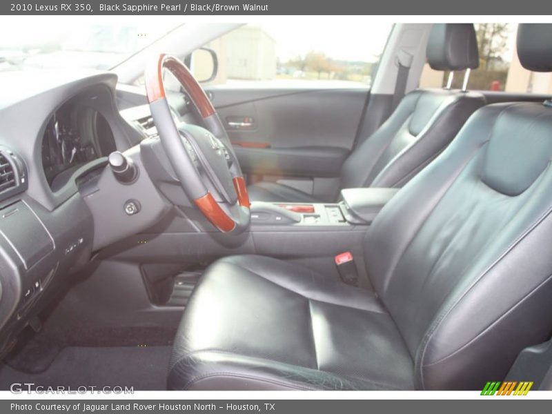 Black Sapphire Pearl / Black/Brown Walnut 2010 Lexus RX 350