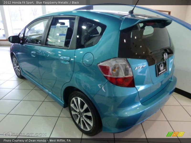 Blue Raspberry Metallic / Black 2012 Honda Fit Sport