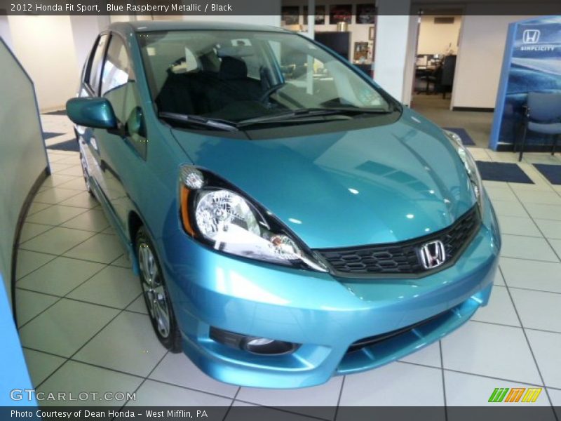Blue Raspberry Metallic / Black 2012 Honda Fit Sport