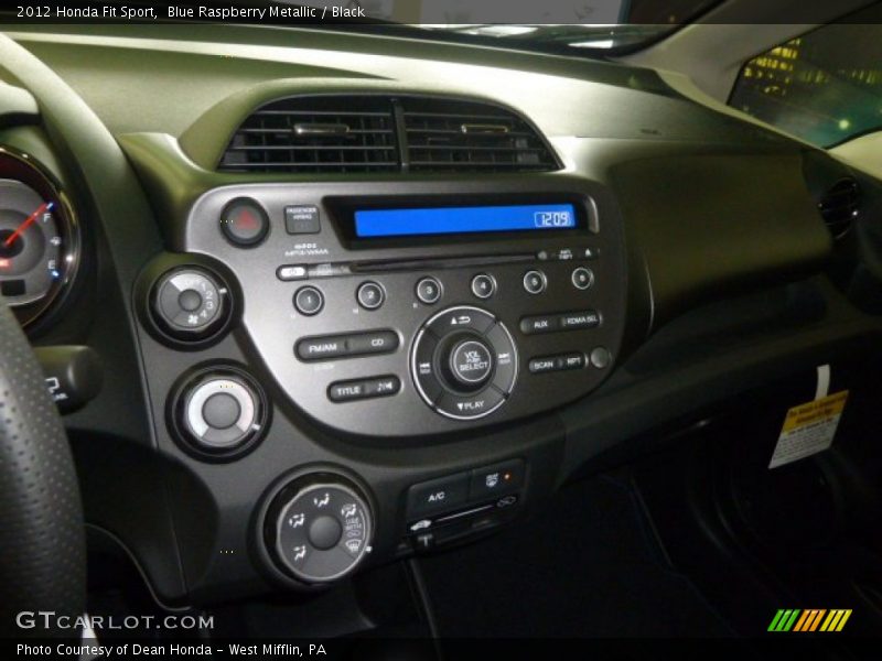 Blue Raspberry Metallic / Black 2012 Honda Fit Sport