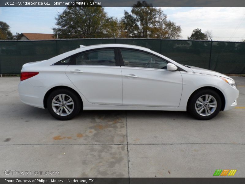 Shimmering White / Camel 2012 Hyundai Sonata GLS