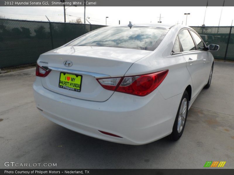 Shimmering White / Camel 2012 Hyundai Sonata GLS