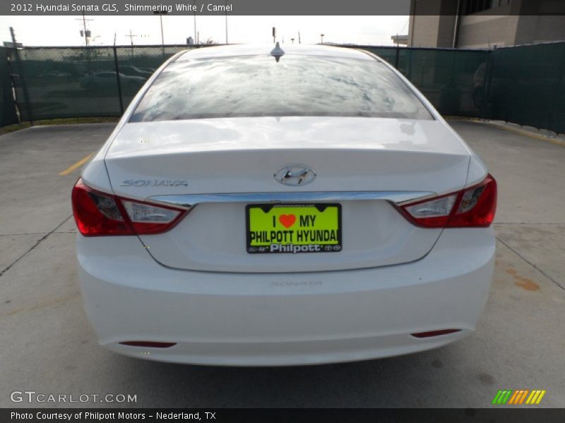 Shimmering White / Camel 2012 Hyundai Sonata GLS