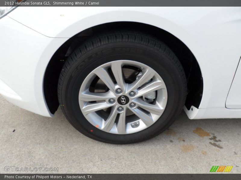 Shimmering White / Camel 2012 Hyundai Sonata GLS