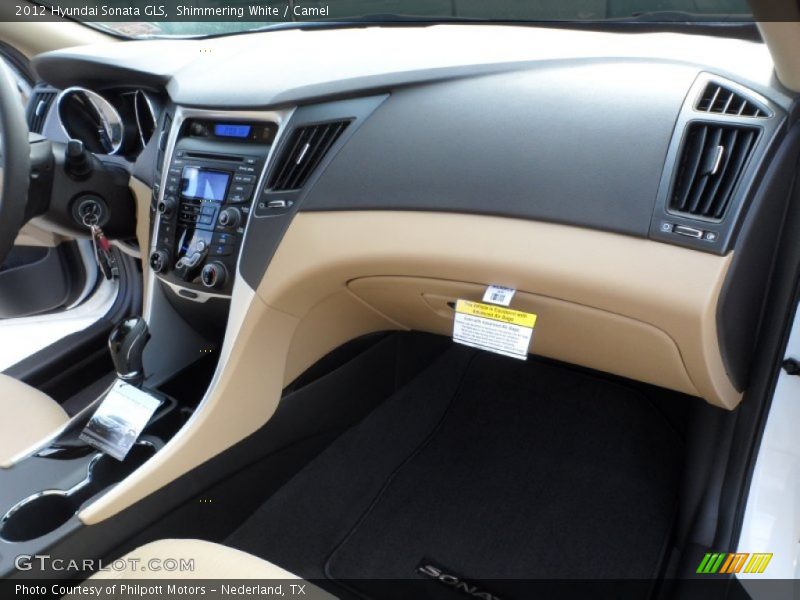 Shimmering White / Camel 2012 Hyundai Sonata GLS