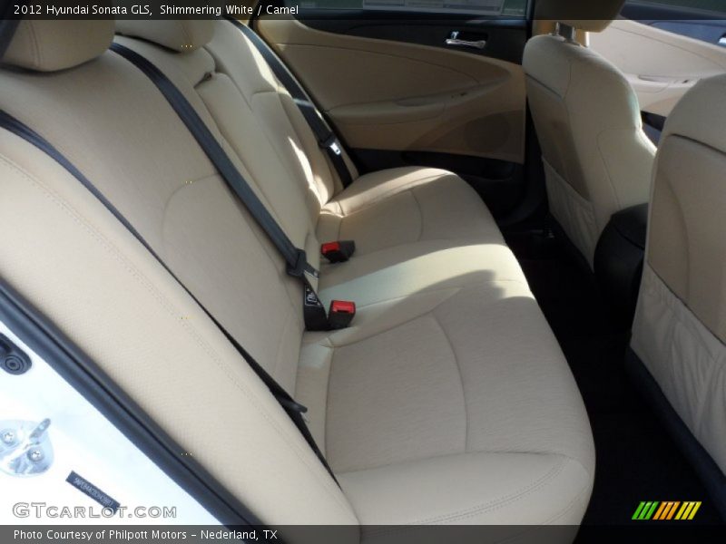 Shimmering White / Camel 2012 Hyundai Sonata GLS