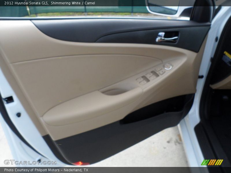 Shimmering White / Camel 2012 Hyundai Sonata GLS