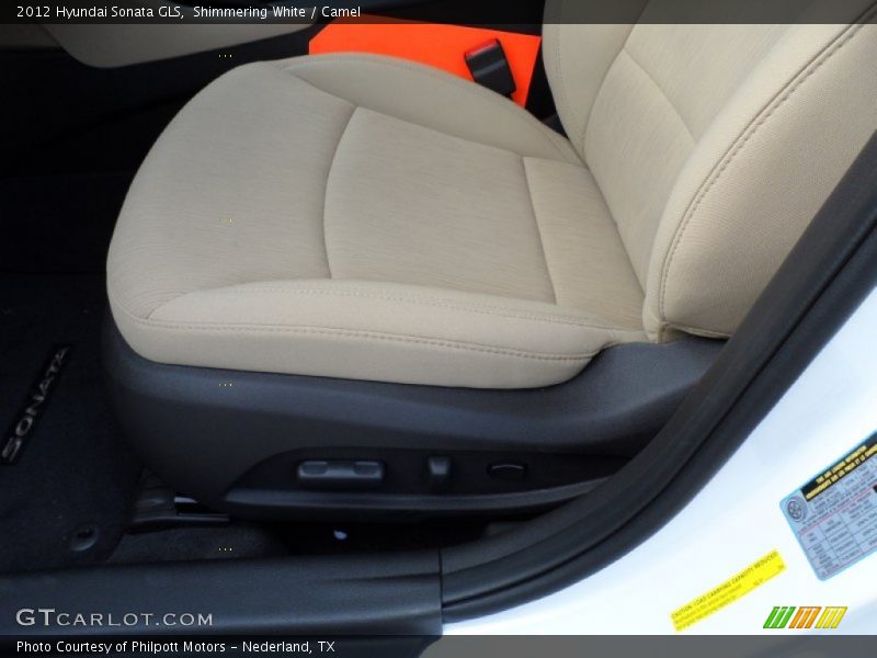 Shimmering White / Camel 2012 Hyundai Sonata GLS