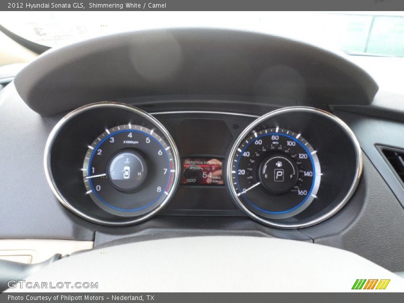 Shimmering White / Camel 2012 Hyundai Sonata GLS