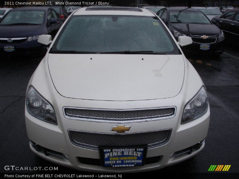 White Diamond Tricoat / Ebony 2011 Chevrolet Malibu LTZ