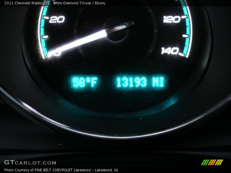 White Diamond Tricoat / Ebony 2011 Chevrolet Malibu LTZ