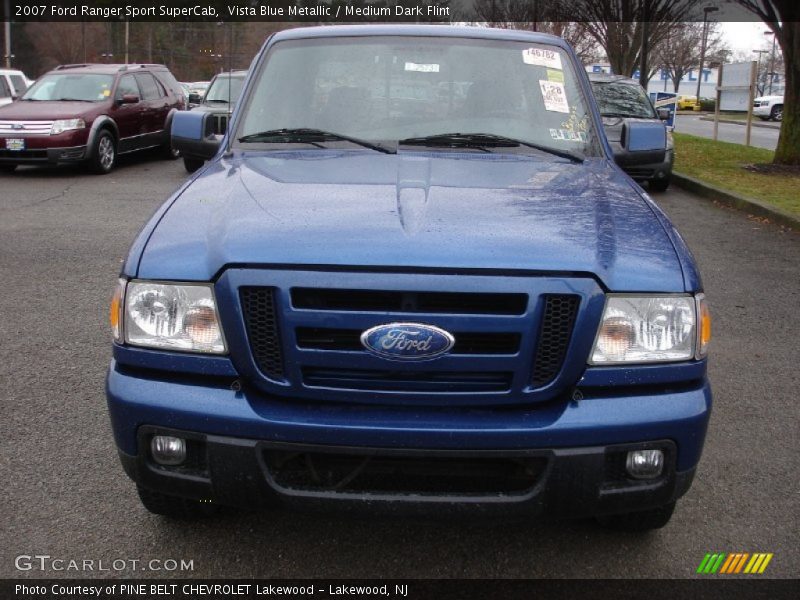 Vista Blue Metallic / Medium Dark Flint 2007 Ford Ranger Sport SuperCab