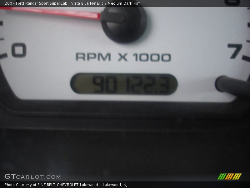 Vista Blue Metallic / Medium Dark Flint 2007 Ford Ranger Sport SuperCab
