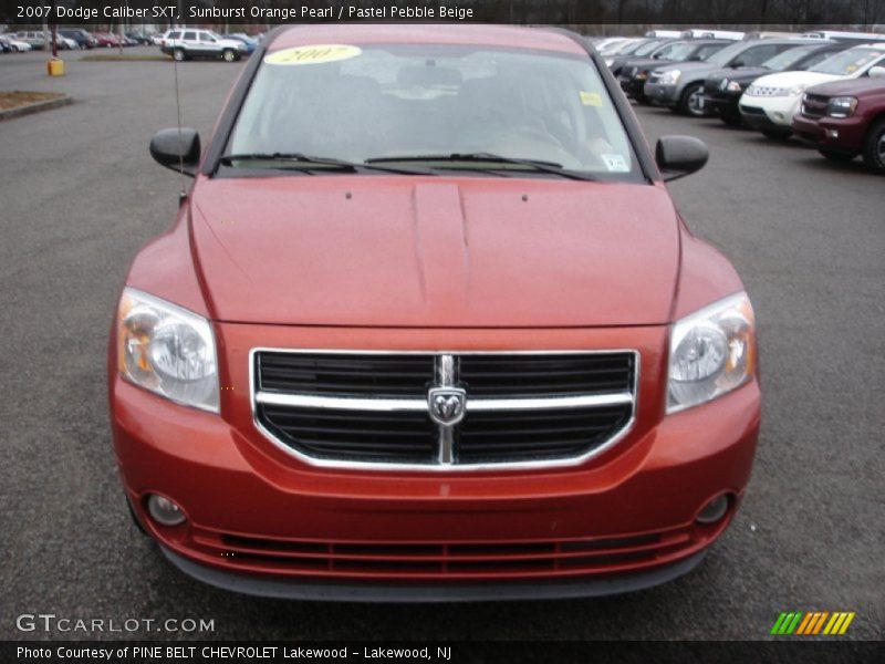 Sunburst Orange Pearl / Pastel Pebble Beige 2007 Dodge Caliber SXT