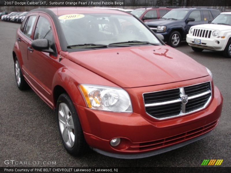Sunburst Orange Pearl / Pastel Pebble Beige 2007 Dodge Caliber SXT