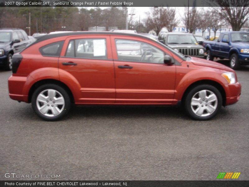 Sunburst Orange Pearl / Pastel Pebble Beige 2007 Dodge Caliber SXT