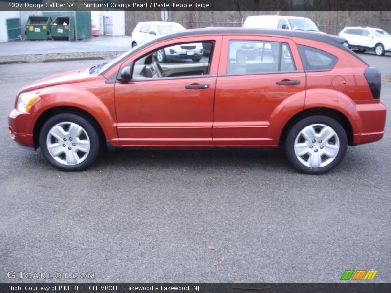 Sunburst Orange Pearl / Pastel Pebble Beige 2007 Dodge Caliber SXT