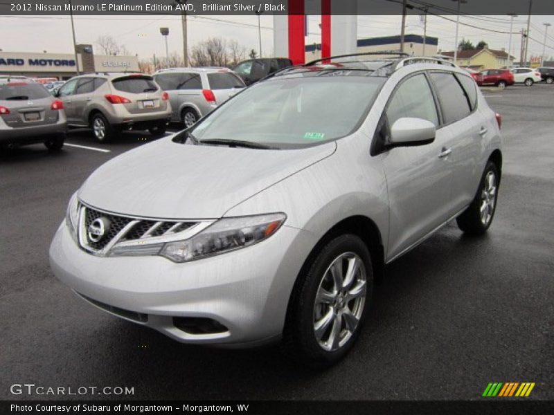 Brilliant Silver / Black 2012 Nissan Murano LE Platinum Edition AWD